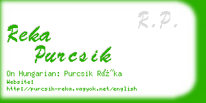 reka purcsik business card